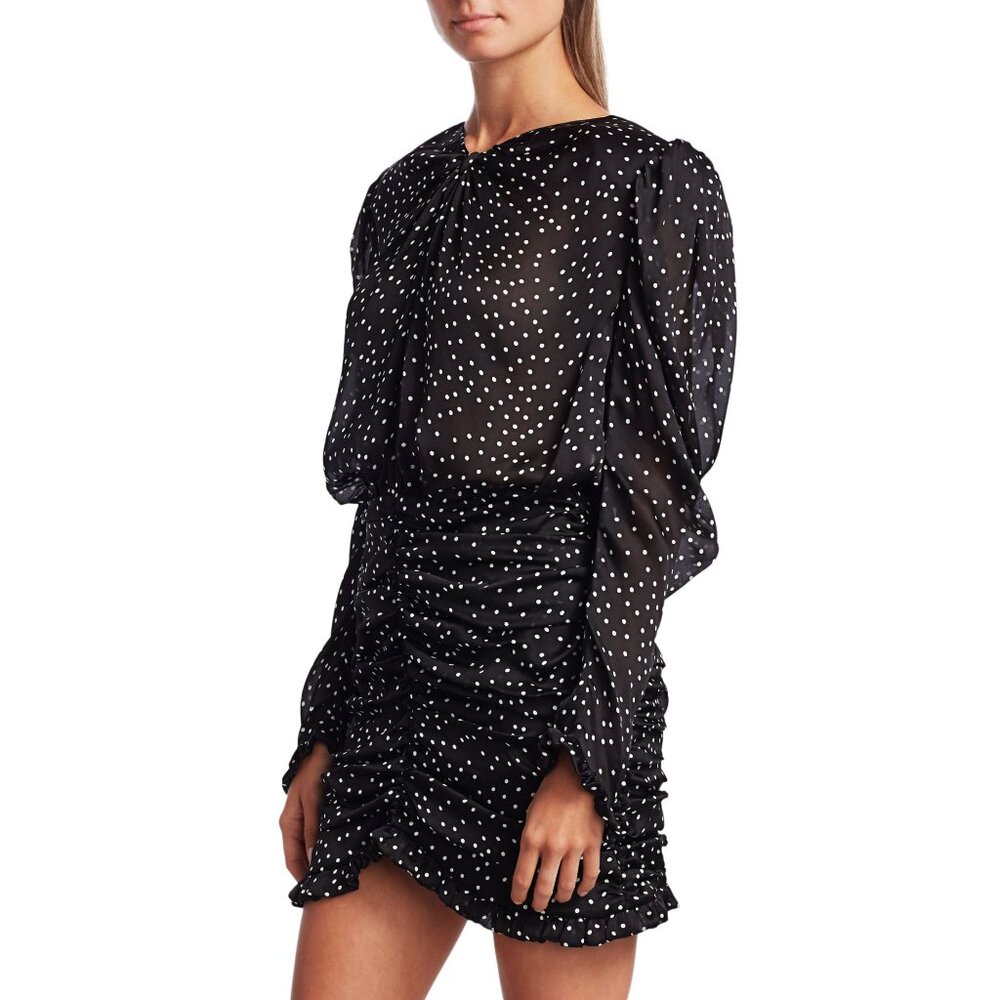 Magda Butrym "Barletta" Polka-Dot Silk Mini Dress, size 34 (fits size 0)